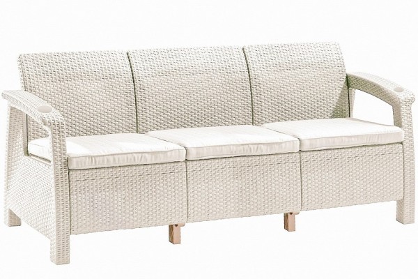 Трёхместный диван  Yalta Sofa 3 Seat белый купить в Владимире