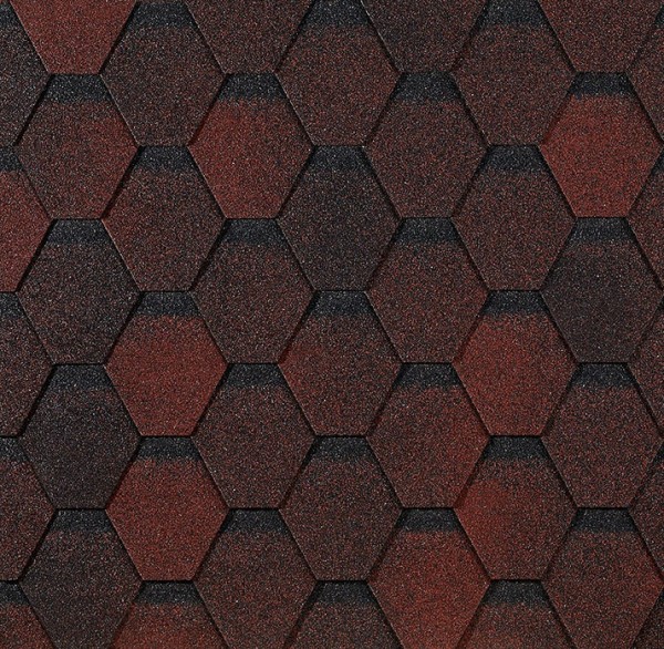 Гибкая черепица EURASIA Docke, Коллекция ШЕСТИГРАННИК Красный купить в Владимире