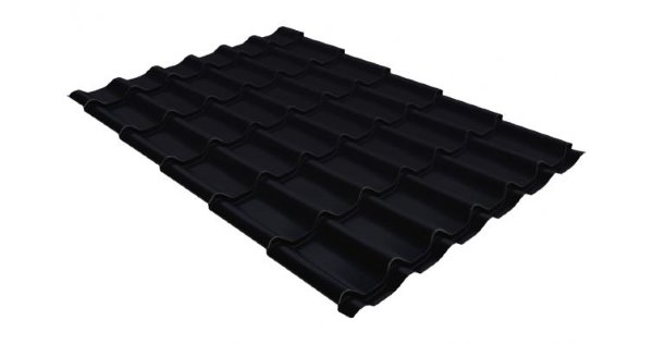 Металлочерепица классик GL 0,5 Velur20 RAL 9005 черный купить в Владимире