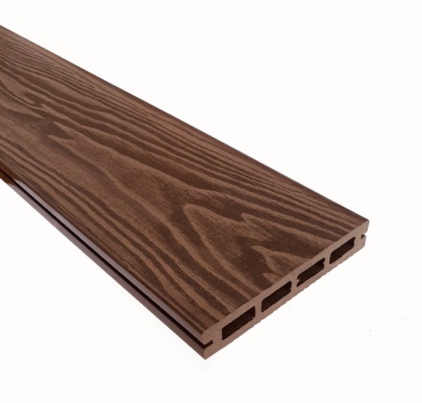 Террасная доска из ДПК Terrapol Смарт 3D Пустотелая с пазом Орех Милано купить в Владимире