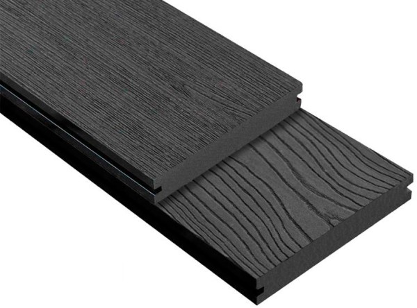 Террасная доска ДПК Outdoor 3D полнотелая STORM/OCEAN BLACK черная купить в Владимире