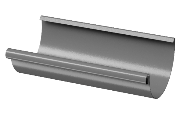 Желоб полукруглый D125 3 м Döcke STAL PREMIUM Графит, (RAL 7024) купить в Владимире