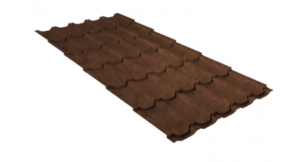 Металлочерепица квинта плюс GL 0,5 Safari Twincolor Brown купить в Владимире