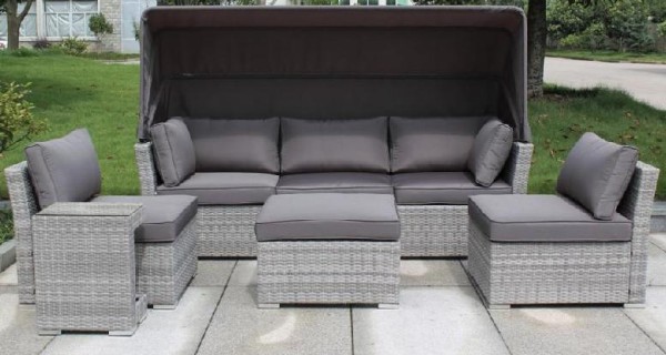 Диван-Трансформер AFINA плетеный из иск. ротанга AFM-320G Grey купить в Владимире