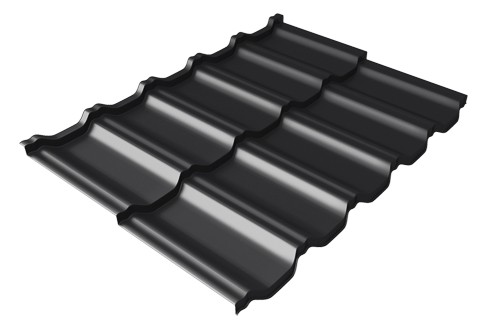 Металлочерепица модульная Квинта Uno Grand Line c 3D резом 0,5 Rooftop Matte RAL 9005 черный купить в Владимире