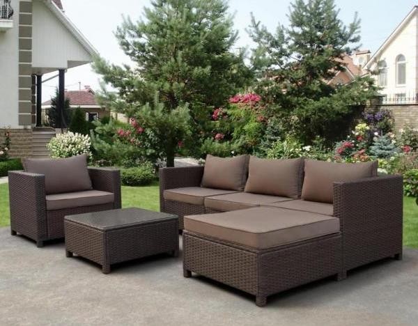 Комплект мебели AFINA плетеной из иск. ротанга YR821A Brown/Beige купить в Владимире