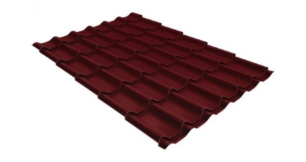 Металлочерепица классик 0,5 Satin RAL 3005 красное вино купить в Владимире