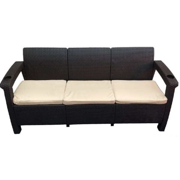 Трёхместный диван  Yalta Sofa 3 Seat венге купить в Владимире