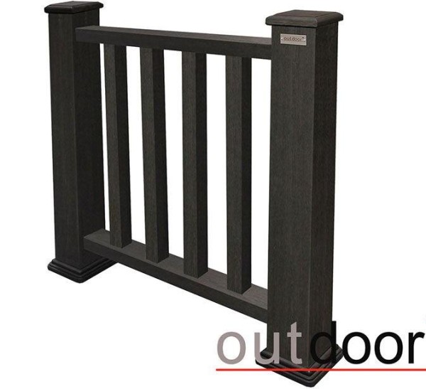 Ограждение из ДПК Outdoor Классик 3D STORM чёрный купить в Владимире