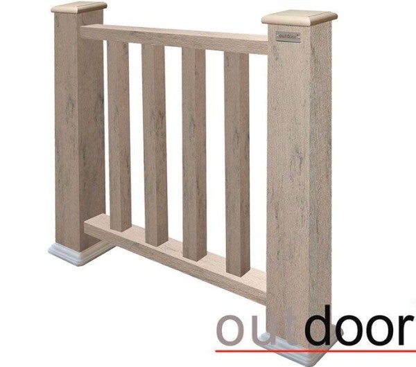 Ограждение из ДПК Outdoor Классик 3D STORM серый микс купить в Владимире