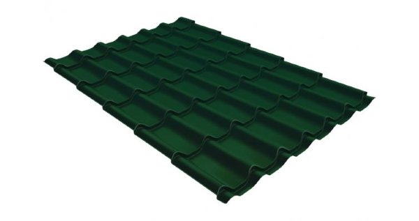 Металлочерепица классик GL 0,5 Velur20 RAL 6005 зеленый мох купить в Владимире