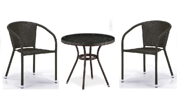 Комплект плетеной мебели AFINA из иск. ротанга Асоль-7 T282ANT/Y137C-W53 Brown 2Pcs купить в Владимире