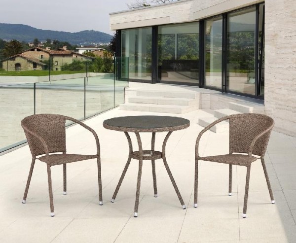 Комплект плетеной мебели AFINA из иск. ротанга T282ANT/Y137C-W56 Light Brown 2Pcs купить в Владимире