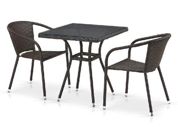 Комплект плетеной мебели AFINA из иск. ротанга T282BNT/Y137C-W53 Brown 2Pcs купить в Владимире