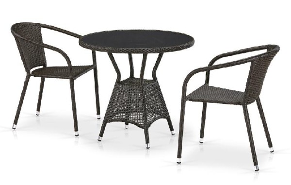 Комплект плетеной мебели AFINA из иск. ротанга T707ANS/Y137C-W53 Brown 2Pcs купить в Владимире