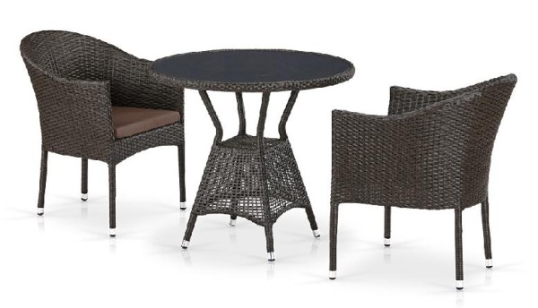 Комплект плетеной мебели AFINA из иск. ротанга T707ANS/Y350-W53 Brown 2Pcs купить в Владимире