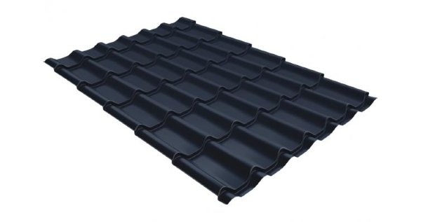 Металлочерепица классик 0,5 Satin RAL 7024 мокрый асфальт купить в Владимире