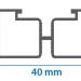 Лага алюминиевая KRONEX 40x15x3000 мм опорная Slim купить в Владимире