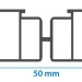 Лага алюминиевая KRONEX 50x25x3000 мм несущая купить в Владимире