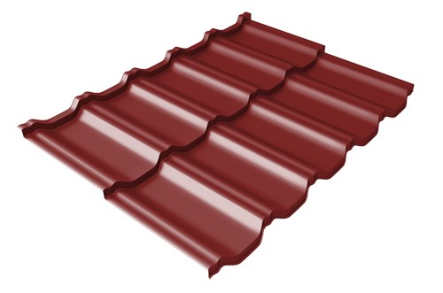 Металлочерепица модульная Квинта Uno Grand Line c 3D резом 0,5 Satin RAL 3011 коричнево-красный купить в Владимире