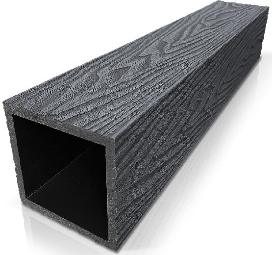 Столб ДПК 3D GardenParkett фактура дерева Графит купить в Владимире