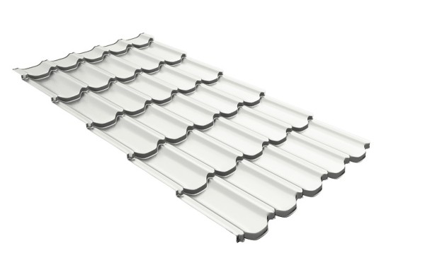 Металлочерепица квинта плюс с 3D резом 0,5 Satin RAL 9003 сигнальный белый купить в Владимире