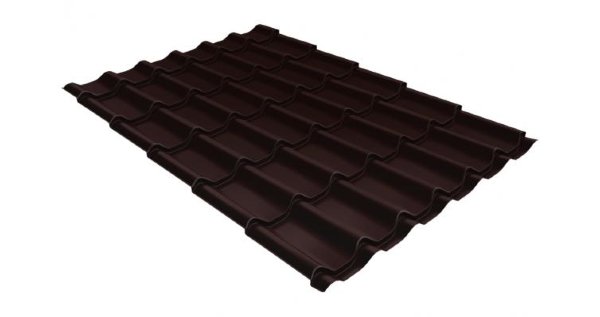 Металлочерепица классик 0,5 Satin RAL 8017 шоколад купить в Владимире