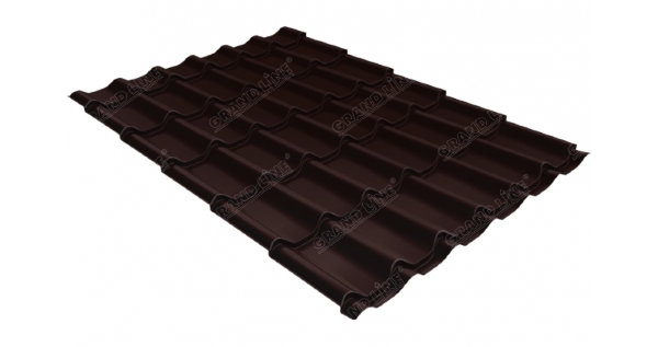 Металлочерепица классик GL 0,5 Quarzit RAL 8017 шоколад Metallic купить в Владимире